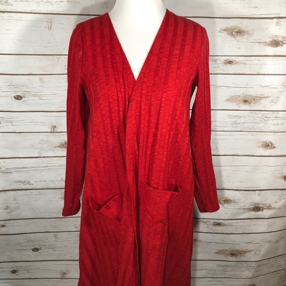 LuLaRoe Sweaters - LuLaRoe S Red Sarah Duster Cardigan